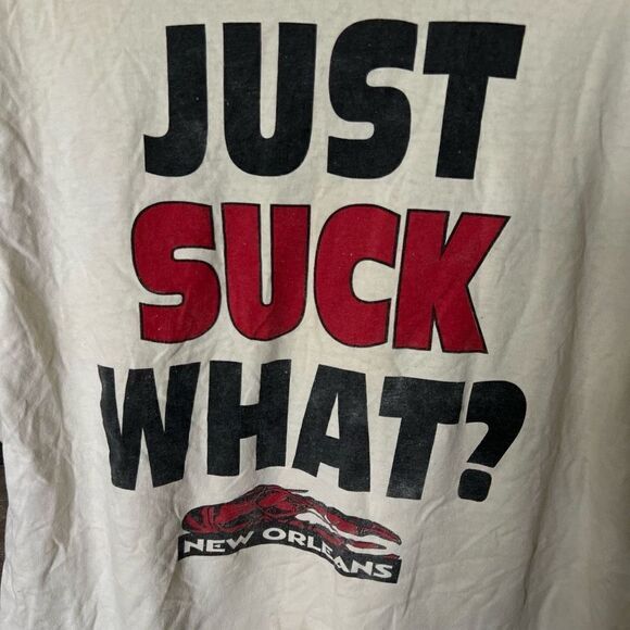 VTG Sof Tee Just Suck What T Shirt USA XL - Picture 4 of 6